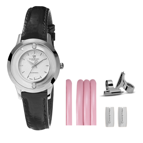 Collect ur 334SWBL + Lyserød Watch Cord set - Christina Jewelry & Watches